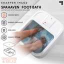 Sharper Image Spahaven Heated Foot Bath Bubble Jets, Massage Rollers, 105F, Pumice Stone Callus Remover| XL Foot Soaking Tub| Feet Scrubber| Home Pedicure Foot Spa| Womens Relief & Relaxation Gift