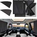 XCBYT Car Window Shades for Side Window Car Sun Shade Baby with Double Layer Blackout Half-See Options, Car Curtains for Blocking UV, Heat and Safe Driving (4 PCS) (CL-SJ-HJ 4PCS)