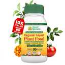 Organic Liquid Plant Food for Indoor Plants & Gardens, Natural NPK Fertilizer w/Beneficial Microbes, Rapid Results, Vegan, Best Value Super Concentrate, Smart Grower, Makes 80 Gallons (16 Fl Oz)