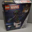 LEGO Marvel Dancing Groot, Guardians of The Galaxy Toy, Buildable Birthday Gift, Marvel Toy, Super Hero Hand-Operated Interactive Playset, Marvel Gift for Kids, Animated Groot Figure, 76297