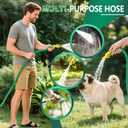 Garden Hose 50FT Non-Expandable, Ultra Lightweight PVC Rubber Water Hose, Kink Free Leakproof 500PSI Burst Pressure, 3/4" Brass Fittings, Weather Resistant for Gardening Car Washing Outdoor Cleaning