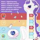 Marstone Toys for 1 2 Year Old Girl Birthday Gifts: Baby Musical Unicorn Toys 12-18 Months, Educational Cartoon Guitar for Toddler Boy Kid 1-3, Infant 1st First Interactive Learning Birthday Present