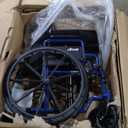 Drive Medical BLS18FBD-ELR Blue Streak Lightweight Wheelchair with Swing-Away Elevating Leg Rests and Flip-Back Arms