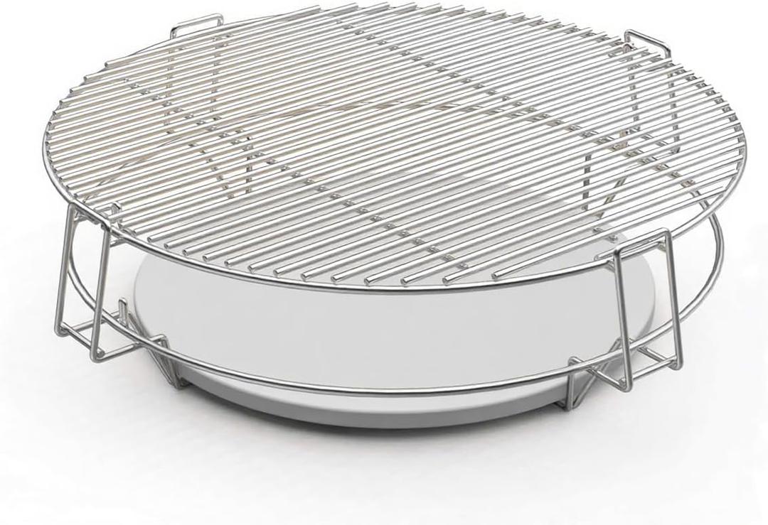 S2C (1-Pack) Cooking Grate System Grilling Accessory for 18" Kamado Joe Classic, Large Big Green Egg, Coyote The Asado Cooker, Pit Boss and Other Kamado Grill