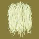 Suncalla 12 Pcs Amaranthus Artificial Flower Faux Amaranthus Hanging Plants Dried Preserved Bleached Wisteria for Wedding DIY Bouquet Garlands Floral Arrangement Home Wall Decor (Beige,24 Inch)