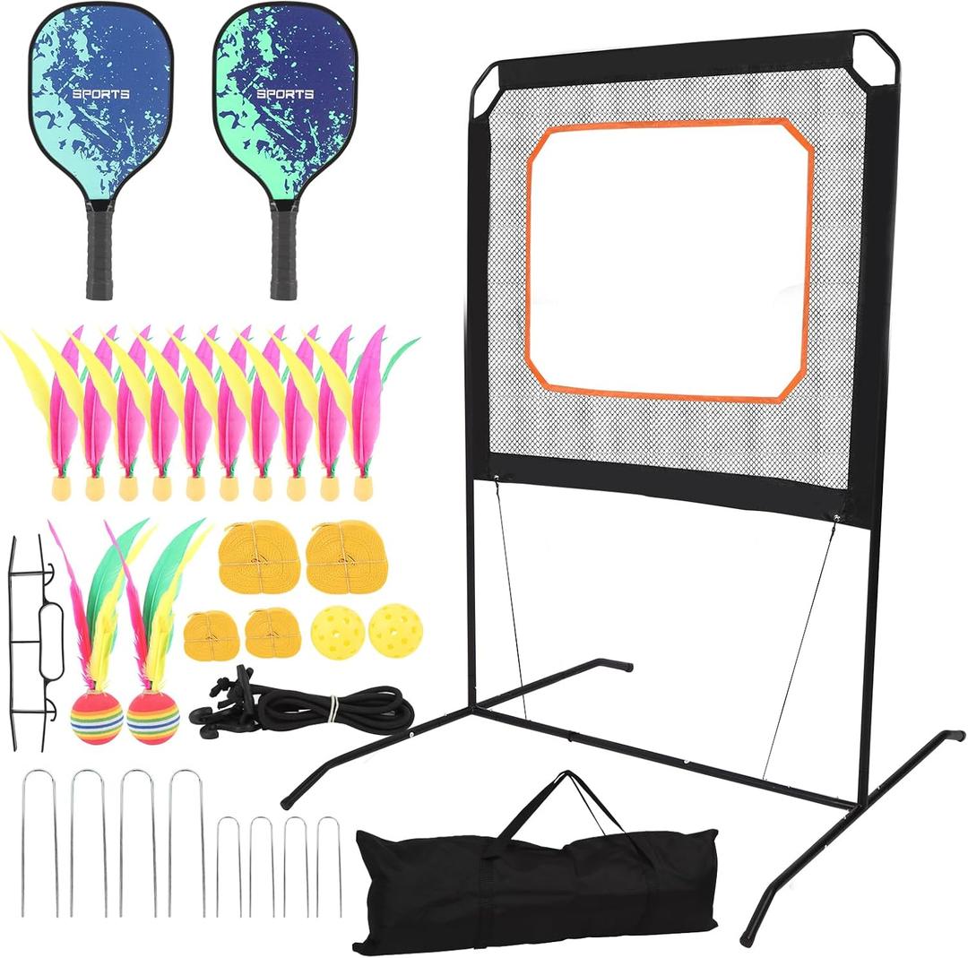 Portable Pickleball with Net - The Racket Game Combining, Badminton, and Tennis, Competitive Outdoor & Indoor Game, Ideal for Backyard, Indoor & Outdoor Fun for Adults and Family