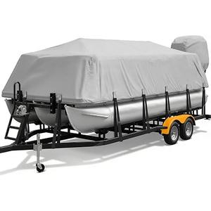 1200D Waterproof Pontoon Boat Cover 16-18 ft, Gray
Fits 16-18 ft Pontoon Boats up to 8 ft Beam, 12 Windproof Straps, Elastic Hem & Motor Cover, Heavy Duty UV Protection
