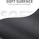 ESTHELLO Cat Litter Mat Large, Cat Litter Trapping Mat, Honeycomb Double Layer Design, Easy to Clean,Washable (36 x 30 Black)