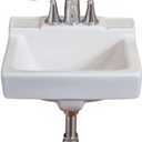 Small Wall Mount Bathroom Sink 14"x12" White