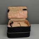 Ethereal Nail Polish Organizer Case Holds 50+ Bottles(15ml/0.5fl.oz) and Nail Lamp, Double Layer Nail Polish Storage Bag for Nail Kit, Manicure Tools, Black