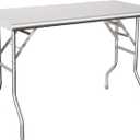 HARDURA Folding Stainless Steel Table 24X48 Inches with Legs NSF Commercial Portable Folding Prep Table for Restaurant Kitchen Home and Hotel