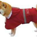 Dog Rain Coats for Small and Medium Dogs Waterproof, Raincoat Apparel Poncho Waterproof Dog Clothes Pet Jacket Dog Raincoats Jacket for Small Sized Dogs (Red, 2XL)