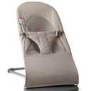 BabyBjörn Bouncer Bliss, Tri-Fabric, Sand Grey | 2-in-1 Adjustable Baby Bouncer Seat and Toddler Chair, Newborn to Toddler (8-29 lbs), 4 Positions, Lightweight & Portable