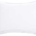 Amazon Basics Lightweight Wrinkle-Resistant Microfiber 3 Piece Duvet Cover Set with Zipper Closure, Full/Queen, Bright White