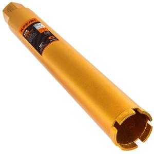KSEIBI 619057 Wet Drill Core Bits 2-1/4" for Concrete, Marble, Granite, Brick, and Hard Masonry 16" Drilling Depth, 10mm Segment Height 1-1/4"-7 Arbor, Wet Only Hole Saw
