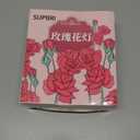 LED Candles, 4Pack Battery Operated Candles with Rose Light Halo, Romantic Flameless Pillar Candles for Valentines Halloween Decorations(Blue, D 2.5" x H 7.2")