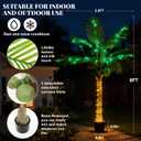 Daifunli 6Ft Lighted Palm Tree Outdoor Decoration Artificial Tropical Palm Tree 190 Led Lights with Glowing Coconuts for Patio Bar Deck 8 Modes Dimmable Timer Waterproof Outside Poolside