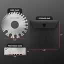 YESWELDER Round Dual Sided Metal Sheet Gage & Metal Sheet Thickness Gauge 2pcs Stainless Steel Wire Welding Gauge 2-Packs