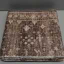Brown Boho Washable 2x6 Runner Rugs for Hallway Kitchen Bedroom Beside Laundry Room Bathroom Rug, Pet & Kids Friendly, Non Slip Low Pile Stain Resistant Soft Faux Wool Long 24 x 72 Floor Carpet
