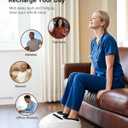 KNQZE Shiatsu Foot Massager with Heat, Compression, Deep Kneading Foot Massage for Plantar Fasciitis Relief, Remote Control, Multi Massage Modes, Auto Shut-Off Timer, FSA Eligible, White