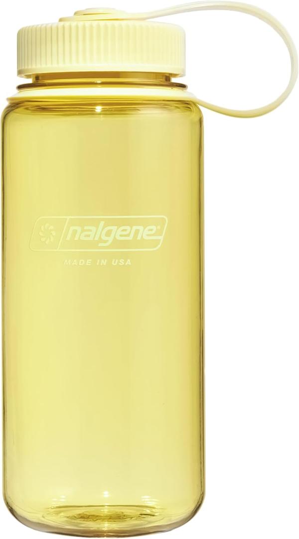 Nalgene Sustain Tritan BPA-Free Water Bottle Made with Material Derived from 50% Plastic Waste (using ISCC certified mass balance), 16 OZ, Wide Mouth, Butter