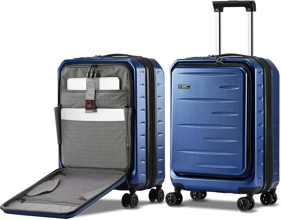 CENSIEN Expandable 20" Carry On Luggage Airline Approved with Front Pocket, 20 Inch EXT