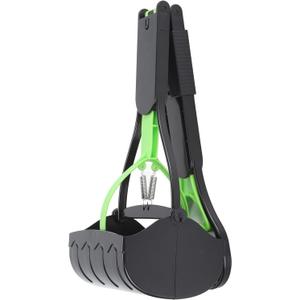 Foldable Dog Pooper Scoop, Large Capacity Poop Scooper with Long Handle, ABS Material, for Large Medium Small Dogs
