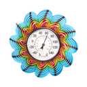MUMTOP Outdoor Thermometers for Patio-Wall Indoor Outdoor Thermometer - Colorful Flower Outside Thermometer Decorative Temperature for Home or Garden Decor (Blue)