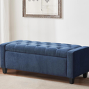 Chilihom Ottoman Bench with Storage for Living Room， Large Upholstered Ottoman Foot Rest with Seating for Bedroom End of Bed，Entryway