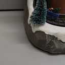 MOMENTS IN TIME Animated Musical Christmas Village 8.5H Light Up Holiday Scene with LED Lights Moving Train & Carousel Battery Operated Christmas Tabletop Decoration