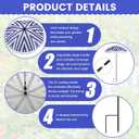 Abbylike 2 Pack Plant Umbrellas for Outdoor Plants, 26" Larger Tassel Garden Umbrella Sun Shade, Upgraded 43.3" Higher Adjustable Angle Sun Shade Cover Umbrellas for Garden Potted Flower