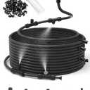 75FT Misters for Outside Patio Misters for Cooling (27 Mist Nozzles) Outdoor Water Patio Hose Greenhouse Mister System Outside Mist Backyard Trampoline for Waterpark Watering Misters for Cooling