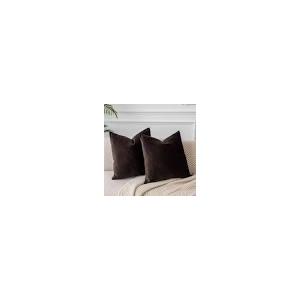 JUSPURBET Throw Pillow Covers Set of 2 Decorative Velvet Pillow Covers for Couch Sofa Bed Soft Cushion Covers Cases with Invisible Zipper for Living Room Home Decor 24x24 inch,Coffee JUSPURBET Throw Pillow Covers Set of 2 Decorative Velvet Pillow Covers for Couch Sofa Bed Soft Cushion Covers Cases with Invisible Zipper for Living Room Home Decor 24x24 inch,Coffee