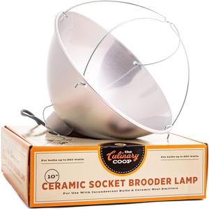 Fluker's Culinary Coop Brooder Lamp for Chicken Coop or Outdoor Animals, 10-Inch