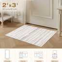 kakania 2x3 Washable Entryway Rug: Non Slip Soft Thin Small Rug, Boho Geometric Modern Decor, Easy Clean Indoor Floor Door Mat for Kitchen Bedroom Kids Dorm - Brown