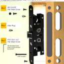 2 Point Bolt Mortise Lock Body Replacement Parts Fit Pella Storm Door Handleset, Matte Black