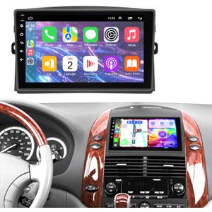 Android 14 Car Radio for Toyota Sienna 2004 2005 2006 2007 2008 2009 2010, 4+64GB 9 Inch IPS Touch Screen Sienna Stereo with Wireless CarPlay & Android Auto, Bluetooth/WiFi/GPS/FM/SWC+Backup Camera