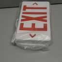 TANLUX Red Corded Exit Sign with 1.0 Meter Plug in Cord, Plug in Exit Sign with Battery Backup Lights for Business, Commerical Emergency Lighting Combo, UL Listed, AC 120/277V, Double Face