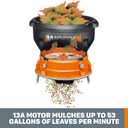 Worx 13 Amp Electric Leaf Mulcher, Leaf Shredder with High-Compression Mulching, Powerful & Compact Yard Waste Shredder, Corded, WG430
