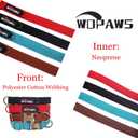 Dog Collar Polyester Cotton Webbing with Neoprene Inner Quick Release Bronze-Colored Buckle for Small Medium Dogs (Brown, M)