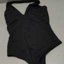 VOYJOY Women Halter Crop Top Padded V Neck Backless Sleeveless Workout Halter Tank Tops Going Out Yoga Gym Clothes (X-Large, Black)