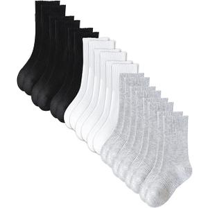 Pareberry 10 Pairs Boys Girls Soft Cotton Crew Dress Socks Seamless Toe School Socks Pareberry 10 Pairs Boys Girls Soft Cotton Crew Dress Socks Seamless Toe School Socks