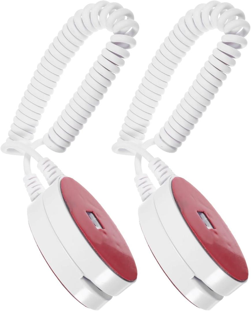 Yardwe 2pcs Universal Remote Control Leash with Self-Adhesive Wall Hooks, Adjustable Remote Tether, Magnetic Holder for TV Remotes