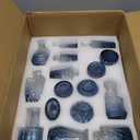 Der Rose Glass Bud Vases Set of 32 Small Blue Flower Vases for Rustic Wedding Centerpieces Table Decorations and Home Office Decor(Blue)