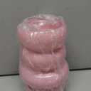 BLOFLO Colored Glass Hydroponic Flower Vase, 7-Inch Pink Glass Vase, Four-Layer Geometric Glass Floral Vase for Home Décor, Modern Bubble Glass Vase for Home Office Wedding Table (Pink)