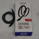 ZGEAR 2.4 AMP Car Charger Type C QCK CHRG And ZGEAR 3 Foot Flat Magnetic Sync & Charge Cable USB-C.