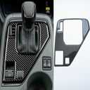 ZiWen Real Carbon Fiber Central Control Gear Shift Panel Trims Accessories for Subaru Crosstrek Impreza RS 2024 2025 (Carbon Fiber Black)