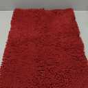 Red Bath Rugs for Bathroom, Soft Absorbent Chenille Bath Rugs Muddy Mat, 16x24 Inch Machine Wash Dry Bath Mats for Shower, Tub, Home Decor Accessories 1 Pack