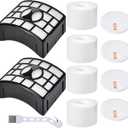 for Shark UV700 Filter Replacement DuoClean Rotator Lift Away Upright Vacuum ZD550 ZD552 NV611 NV600 NV601 NV770 NV771, 2 HEPA Filters + 4 Foam & 4 Felt Filters, Replace Parts XFF600, XHF600