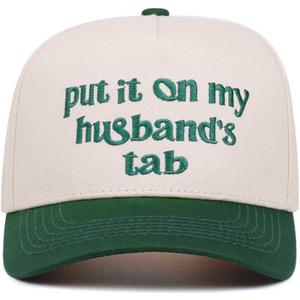 Funny Hat Put It On My Husband's Tab Trucker Hats Vintage Dad Hat Unisex (Green)